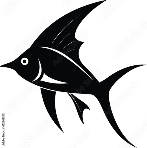 Vecteur d'illustration d'un requin, prédateur marin, nageant dans l'océan