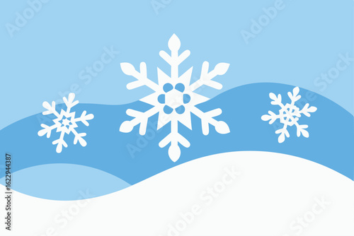close up of delicate snowflakes on a frosty snowdr.eps