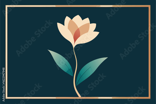 delicate flower frame in vintage botanical illustr.eps