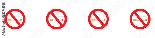 No smoking sign icon. No smoking symbol. Vector Illustration.