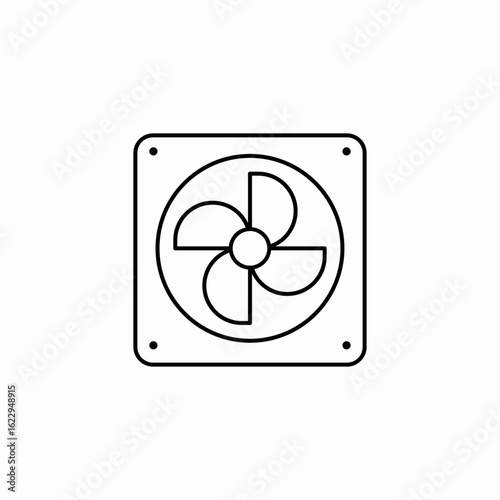 exhaust fan icon sign vector