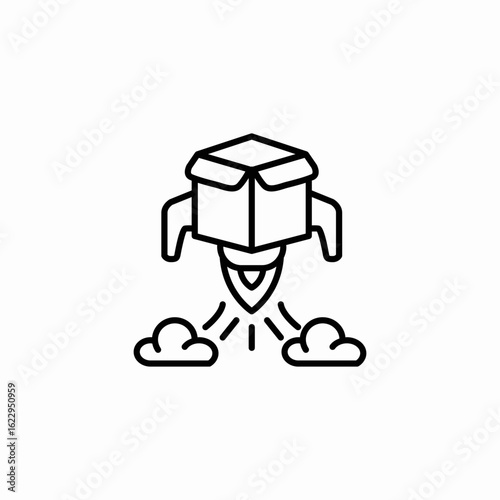 launch kit icon sign vector
