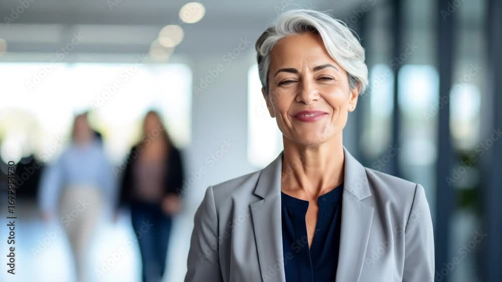 Businesswoman in a modern office setting Businesswoman in a modern office setting