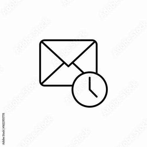 mail schedule icon sign vector