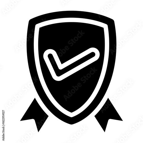 Warranty Badge Vector Glyph Icon Design