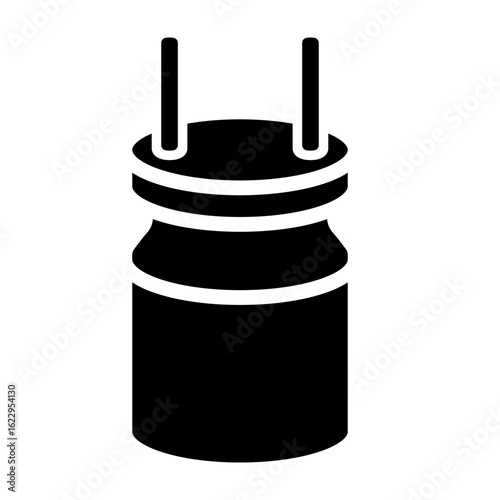 Capacitor Vector Glyph Icon Design