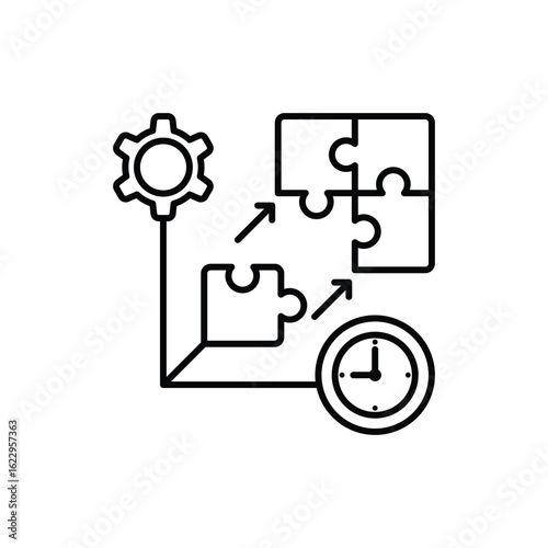 Efficiency vector icon for web design isolated on white background