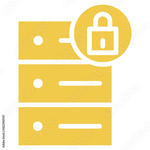 Database Lock Vector Icons