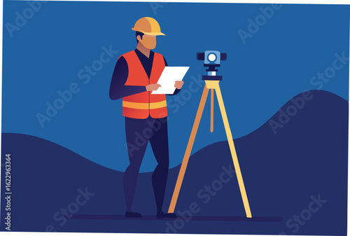 surveyor engineer using gps equipment and holding  (2).eps