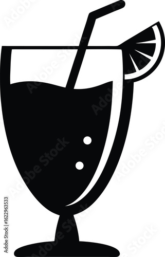 Célébration en verre rouge d'une boisson de fête, avec une illustration de vin, un alcool, un cocktail et un champagne