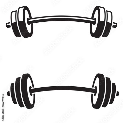 barbell vector silhouettes