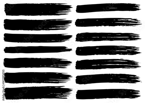 Dirty Grunge Ink Stroke Frames and Paint Smears in Vector Format. Scribbled Lines, Rectangular Boxes, and Black Splatters for Poster Layouts and Typography Borders.

