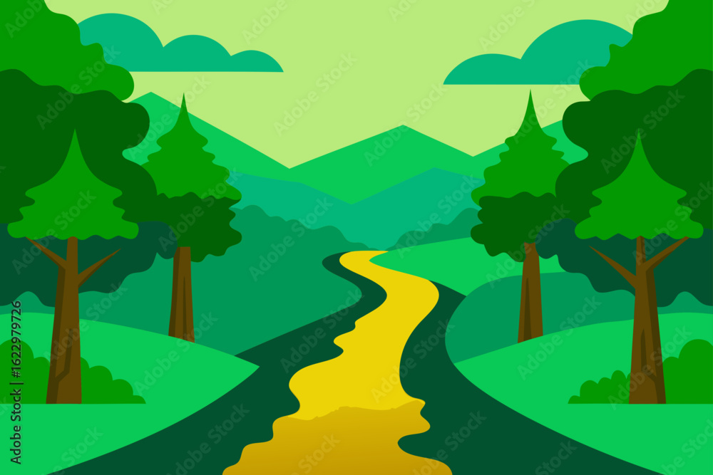 Fototapeta premium road in the forest