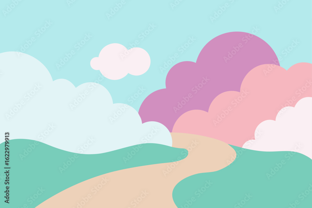 Fototapeta premium vector illustration of a beach