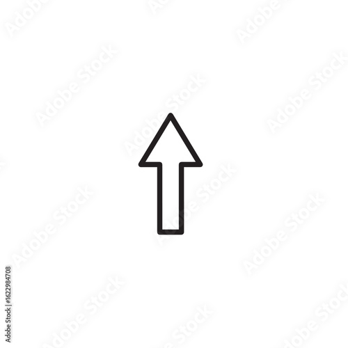 Free Download Vector art of black arrow pointing upwards isolated on white background - GFXLoad
