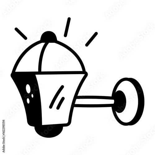 A doodle style icon depicting wall sconce
