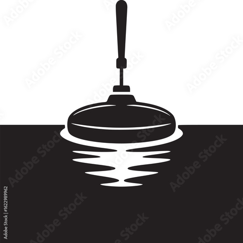 Plunger in Water, Simple Icon