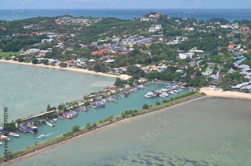 aerial view of Bo Phut beach, Ko Samui, Thailand