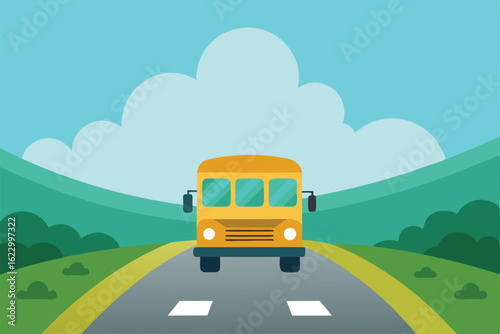 school bus on the road