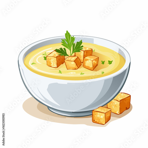  Kartoffelsuppe mit Croutons