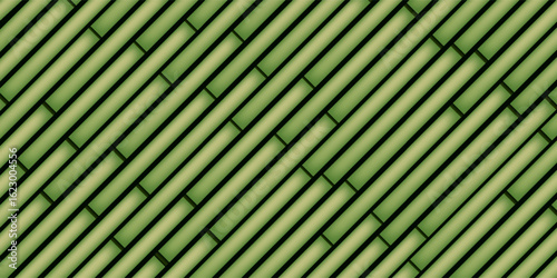 Processed collage of green bamboo fence surface texture.eps 10