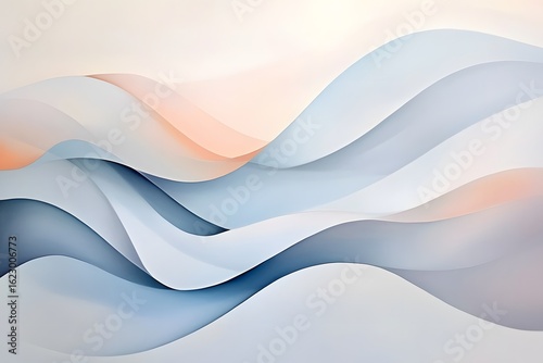 abstract waves of soft colors and flowing shapes create a minimal design with pastel tones and elegant texture in fluid motion