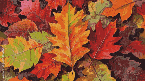 Ochre Fragments Dry leaf background isolated watercolor vector illustration svg
