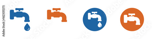 Water tap solid vector icon.