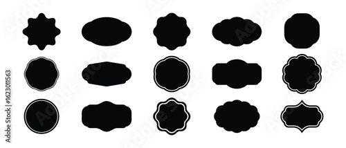 Set of vintage label and badges shape collections. Vector illustration
