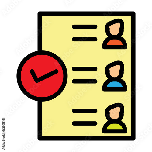 Enrollment Chart Vector Filled Icon Design