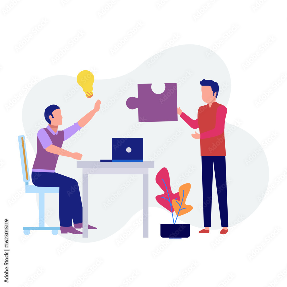 Fototapeta premium Businessman giving business ideas