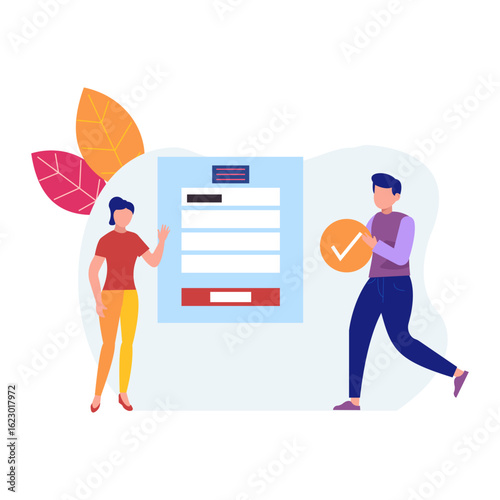Person verifying business task