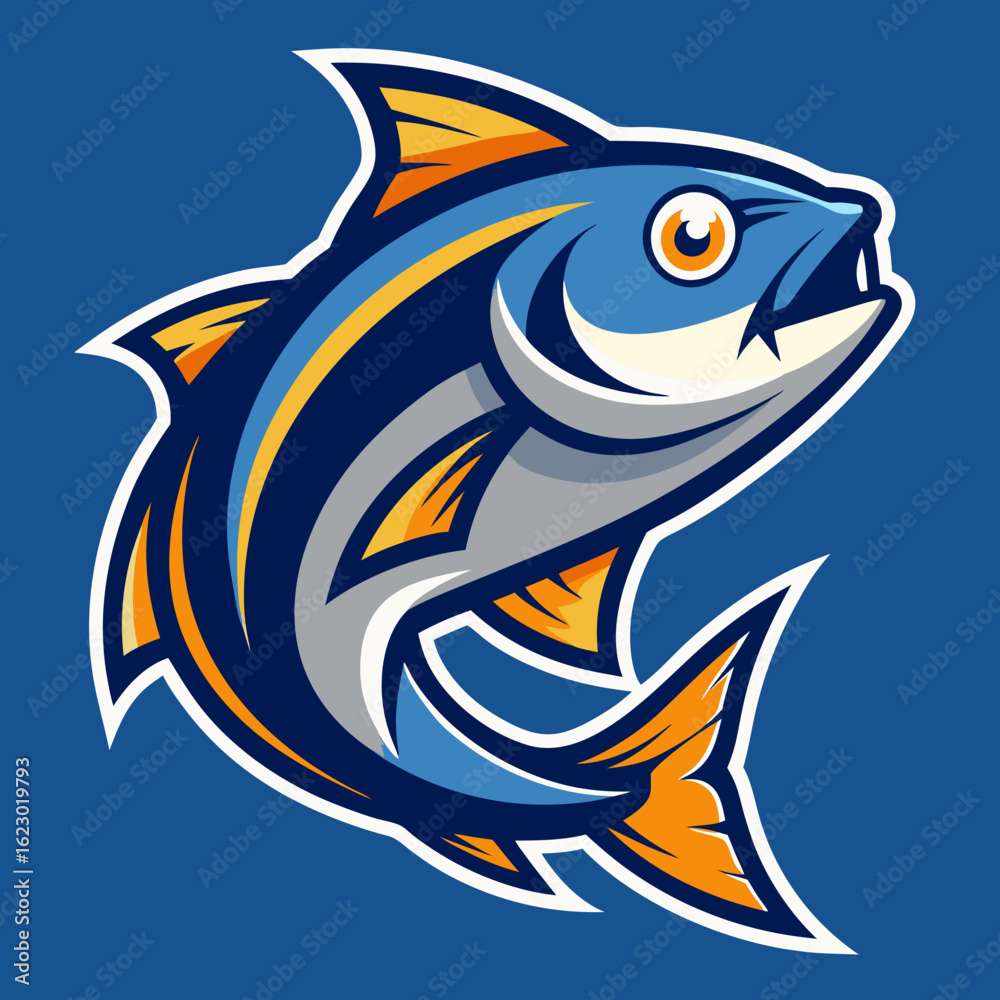 Obraz premium Bait Lure Fish Hook Fishing Angler logo design inspiration