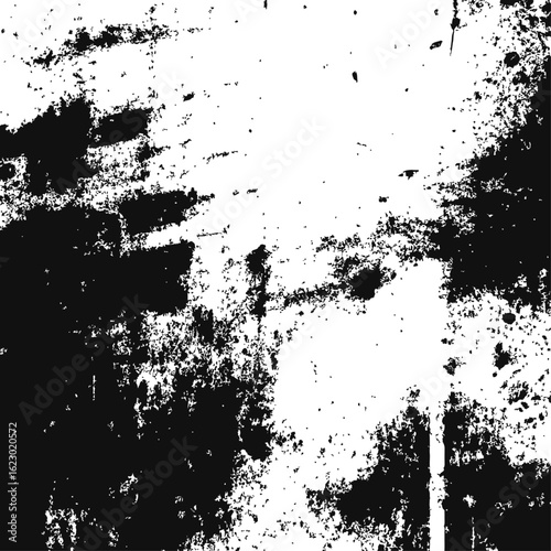 Wallpaper Mural Abstract Grunge Black and White Vector Texture - Distressed, Rough and Worn-Out Surface Torontodigital.ca