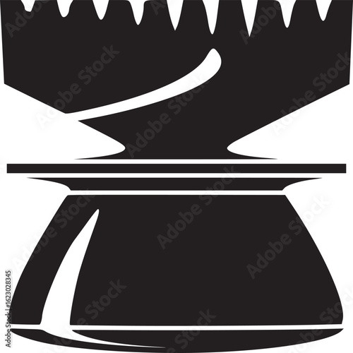 Black and White Putty Knife Icon