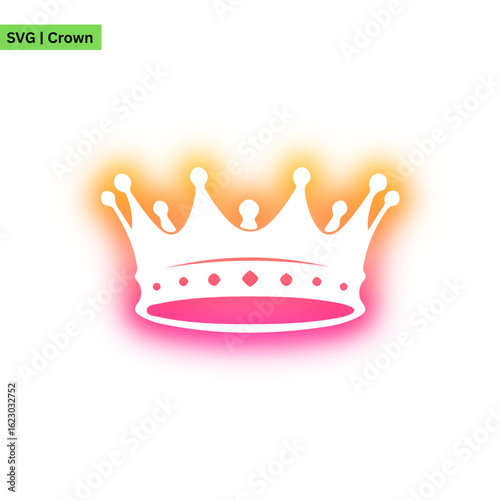 An opulent crown logo vector design featuring a crown encrusted with gemstones, symbolizing wealth and prestige in a lavish and eye-catching style.