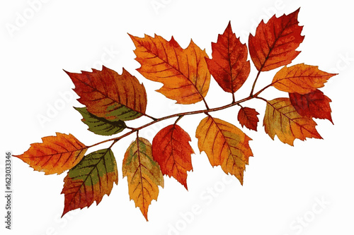 Petals of Rain dry leaves The most beautiful leaves isolated watercolor vector illustration svg