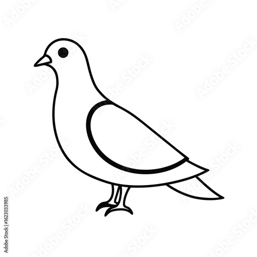 vector illustration of a dove