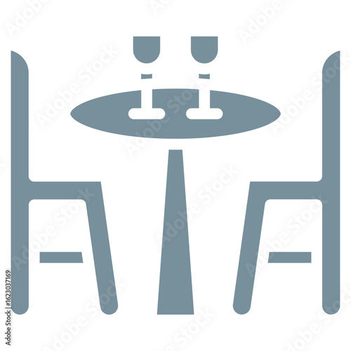 Romantic Dinner Vector Icons