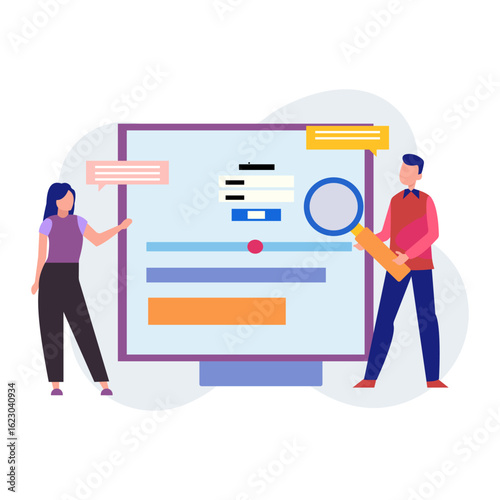People doing online research