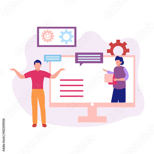 People giving opinion on setting control panel