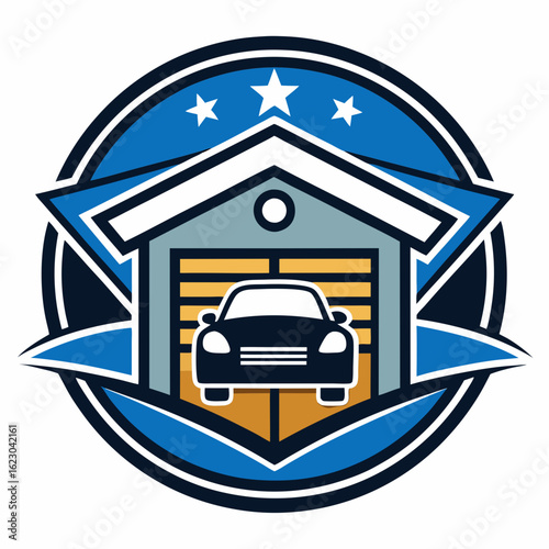 Vector logo of car parts, auto repair