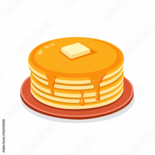 Delicious Pancakes Stack with Melting Butter and Syrup, Perfect for Breakfast or Brunch