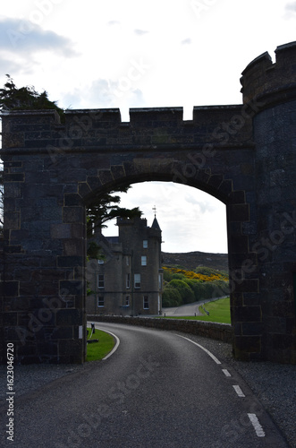 View of Amhuinnsuidhe Castle Under a Portcullis