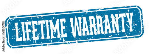 lifetime warranty rectangular sign. lifetime warranty stamp