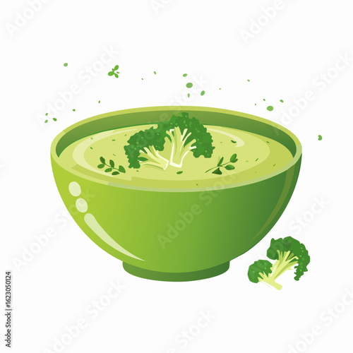  Brokkolicremesuppe mit Kresse