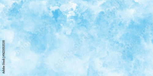 abstract blue watercolor white background, soft cloud shapes, blended watercolor effect, blue marble pattern floor texture background, abstract painting featuring blue and white clouds.