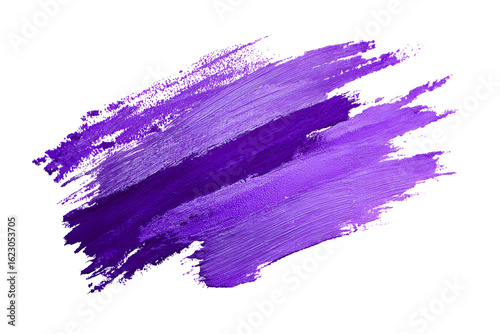 Abstract purple paint strokes on black background art texture design