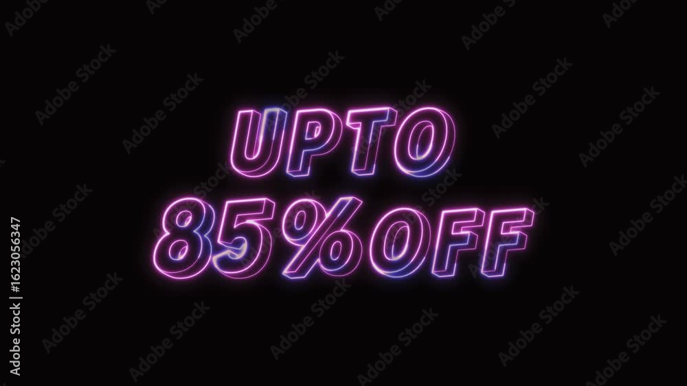 Up To 85% Off Neon Text Seamless Loop 4K Black Background Animated Promotional Typography for Video Editing Up To 85% Off Neon Text Seamless Loop 4K Black Background Animated Promotional Typography for Video Editing