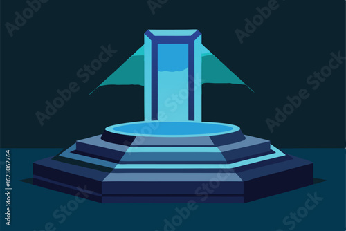 3d rendered illustration of a glass cube